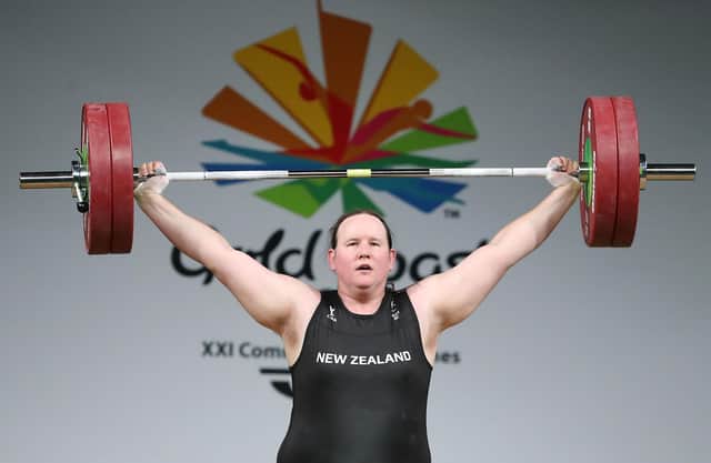 Laurel Hubbard of New Zealand competes in the women's +90kg final during the Gold Coast 2018 Commonwealth Games (Picture: Scott Barbour/Getty Images)