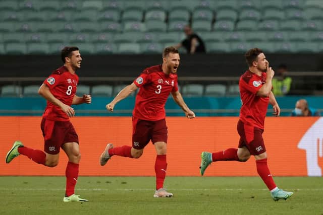 Switzerland defeated Turkey. (Photo by VALENTYN OGIRENKO/POOL/AFP via Getty Images)