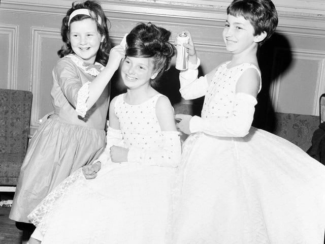 In August 1965 the International Festival of Dancing took place at the Music Hall in George Street. Pictured, from left to right, are young dancers Janice Guthrie, Lorna Gilmour and Ruth Dewar.