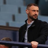 Former Rangers midfielder Kevin Thomson on pundit duties during the Scottish Cup semi-final against Celtic at Hampden. (Photo by Craig Williamson / SNS Group)