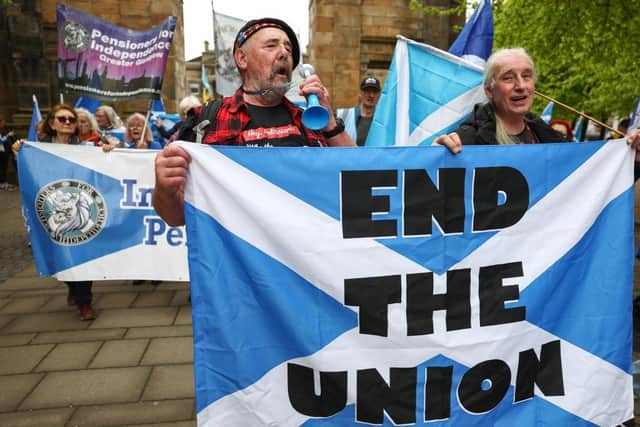 A march in support of Scottish Independence in May 2024 in Glasgow (Picture: Jeff J Mitchell/Getty Images)