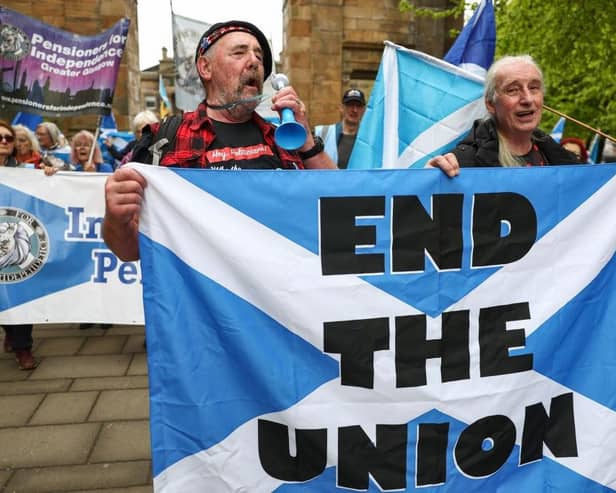 An independence march in Glasgow