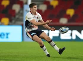Owen Farrell is serving a ban that he picked up while on duty with his club team Saracens.