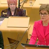 Nicola Sturgeon speaks at First Minister's Questions. Picture: Scottish Parliament