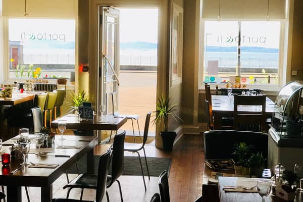 Porto & Fi cafe in Newhaven offers views across the Firth of Forth