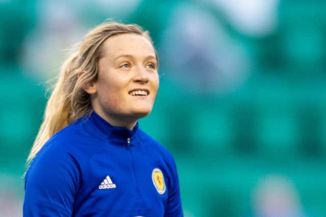 Chelsea and Scotland star Erin Cuthbert will be hoping to start tonight in Wales. Photo by Mark Scates / SNS Group