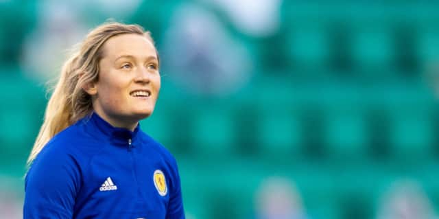 Chelsea and Scotland star Erin Cuthbert will be hoping to start tonight in Wales. Photo by Mark Scates / SNS Group