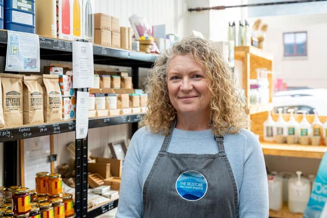 Sustainable Scottish businesses recognised in this year’s Small Biz 100 include The Re:Store zero waste refill shop in Moray. Picture: Talha Imam.