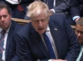 Prime Minister Boris Johnson speaks during Prime Minister's Questions in the House of Commons, London. Picture date: Wednesday April 20, 2022.