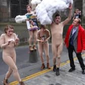 Edinburgh Festival Fringe performers promote their show on the Royal Mile in happier times as Joe Goldblatt looks for a silver lining in their cloud