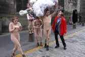 Edinburgh Festival Fringe performers promote their show on the Royal Mile in happier times as Joe Goldblatt looks for a silver lining in their cloud