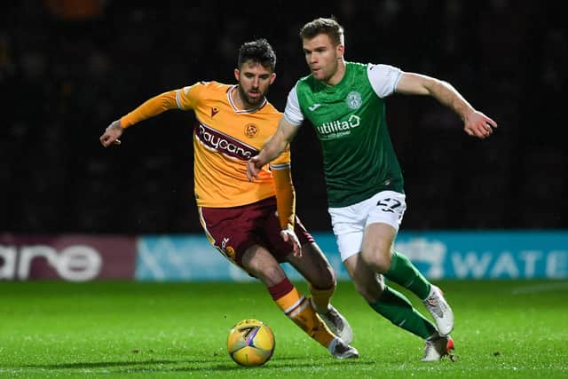 Wing-back Chris Cadden put in some decent deliveries, but no Hibs player was on hand to score.