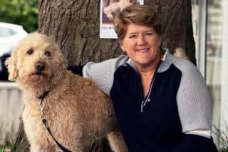 Clare Balding with her beloved Archie. Image: Channel 5 
