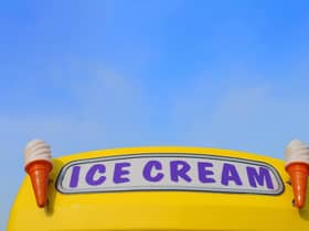 An ice cream van with blue sky above. Picture:StockCube/Adobe