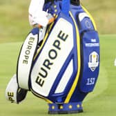 The European bags for this week's Ryder Cup carry an individual player number for the first time in the event's history. Picture: Andrew Redington/Getty Images.