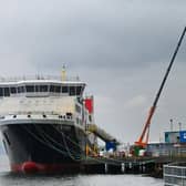 The Glen Sannox at the Ferguson shipyard on the Clyde. Picture: John Devlin