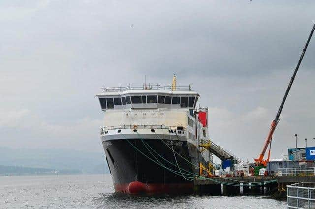 The Glen Sannox at the Ferguson shipyard on the Clyde. Picture: John Devlin