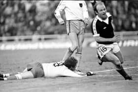 Archie Gemmill scores against the Netherlands in the 1978 World Cup, raising hopes that are soon dashed as Scotland go out on goal difference (Picture: SNS Group)