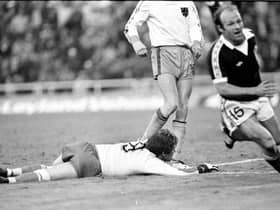 Archie Gemmill scores against the Netherlands in the 1978 World Cup, raising hopes that are soon dashed as Scotland go out on goal difference (Picture: SNS Group)