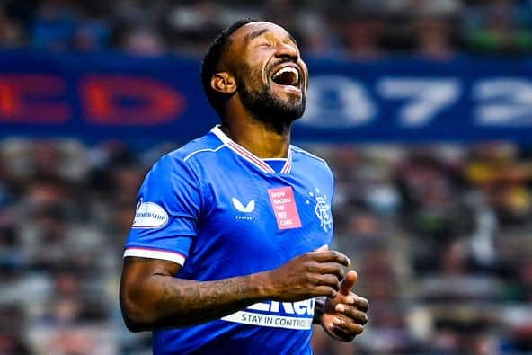 Rangers' Jermain Defoe celebrates his 300th club goal (Photo by Rob Casey / SNS Group)