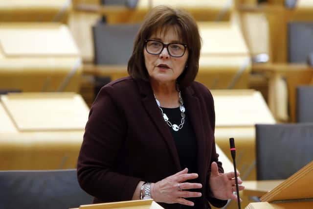 Jeane Freeman MSP, Scottish Government's Cabinet Secretary for Health and Sport. (Photo by Andrew Cowan/Scottish Parliament via Getty Images)