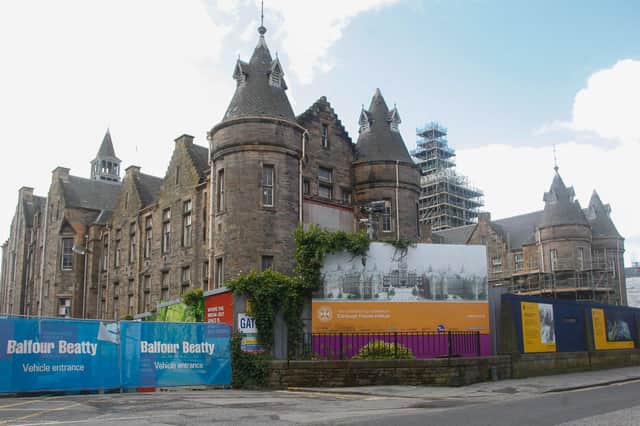 Construction work was underway at Edinburgh University's new Edinburgh Futures Institute at the old infirmary site when the coronavirus outbreak began (Picture: Scott Louden)