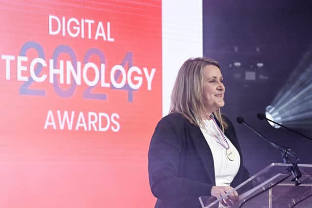 Karen Meechan, CEO at ScotlandIS, at the Digital Technology Awards 2024. Picture: Neil Hanna