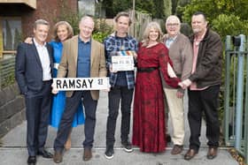 (left-right) Stefan Dennis Annie Jones, Geoff Paine, Guy Pearce, Lucinda Cowden, Ian Smith and Paul Keane