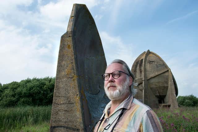 Jim Moir, aka Vic Reeves, is knocked out by brutalist architecture