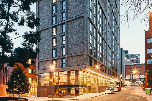 The Scottish firm has sold its first two luxury student property developments, located in Sheffield and Leeds, above.