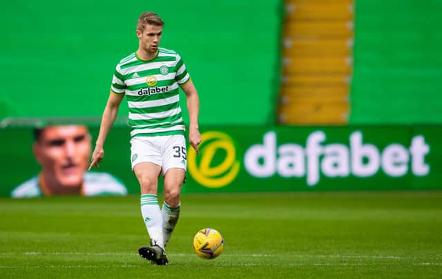 John Kennedy believes Kristoffer Ajer's development has been significant because he has been at Celtic - not stunted by that fact, as the player's Norway manager Stale Solbakken effectively suggested last week. (Photo by Ross MacDonald / SNS Group)