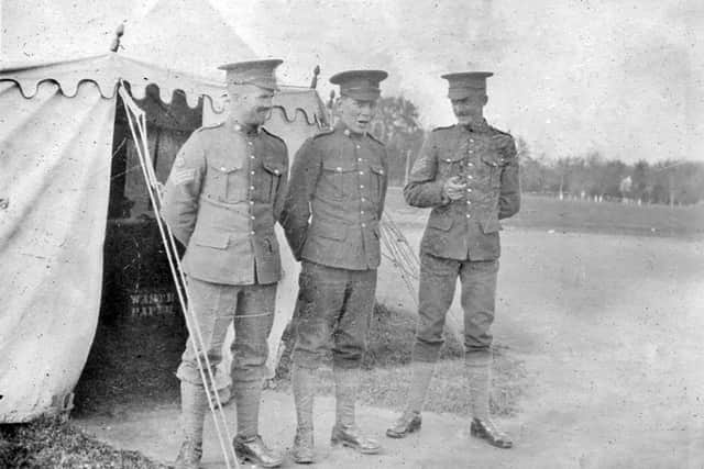 CSM McVean (left). Photo: Toronto Scottish Regiment Archives