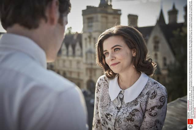 Shaun Evans as DS Endeavour Morse and Sara Vickers as Joan Thursday in series 5 of ITV detective drama Endeavour, 2018.