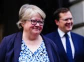 Environment, Food and Rural Affairs Secretary Thérèse Coffey, arrives in Downing Street, Westminster, London, ahead of the first Cabinet meeting with Rishi Sunak as Prime Minister.