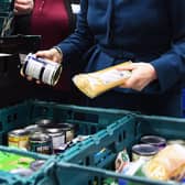 Goods at a food bank. The cost-of-living crisis is driving food banks to 'breaking point' with almost 1.3 million emergency parcels given to people in hunger over just six months, a leading charity has said. Picture: Andy Buchanan/PA Wire