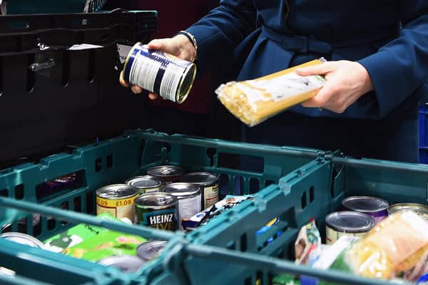 Goods at a food bank. The cost-of-living crisis is driving food banks to 'breaking point' with almost 1.3 million emergency parcels given to people in hunger over just six months, a leading charity has said. Picture: Andy Buchanan/PA Wire
