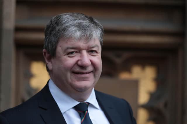 Liberal Democrat MP Alistair Carmichael at the Houses of Parliament in Westminster