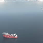 An example of a floating wind turbine as proposed under the ambitious North Sea plans.