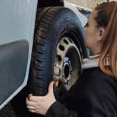 Tori-Leigh Adams, 18, is studying Automotive at West Lothian College and is currently on the #femaleboss programme (Photo: Tori-Leigh Adams).
