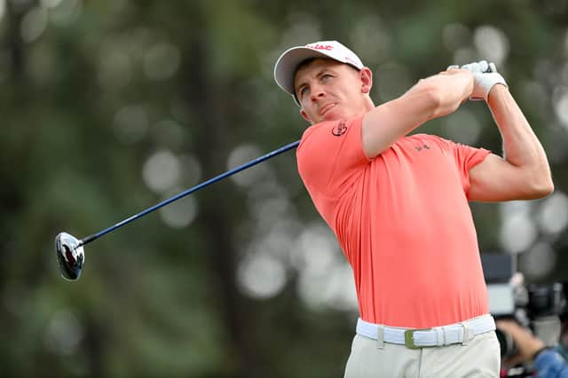 Grant Forrest hits a drive during the final round of the Spanish Open. (Photo by Stuart Franklin/Getty Images)
