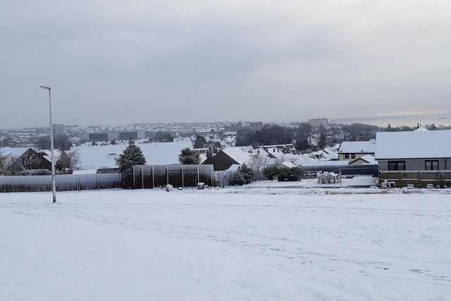 Looking down across Kirkcaldy this morning