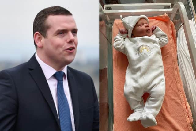 Douglas Ross announced the arrival of baby James. Pictures: JPIMedia/Twitter