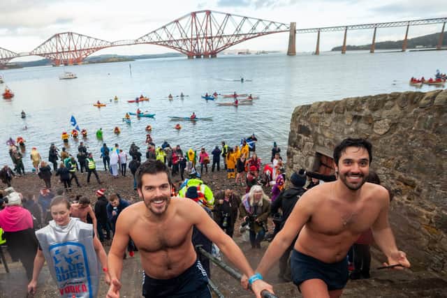 The Loony Dook had attracted more than 1100 participants to South Queensferry. Picture: Roberto Ricciuti