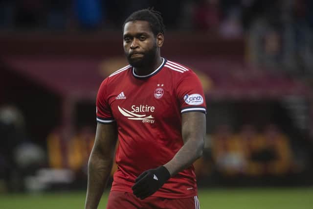 Jay Emmanuel-Thomas has left Aberdeen after the club terminated his contract. (Photo by Craig Foy / SNS Group)