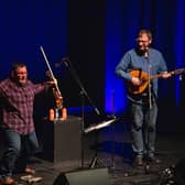 Douglas Montgomery and Brian Cromarty performed as the duo Saltfishforty at the HebCelt Survivor Sessions last week.
