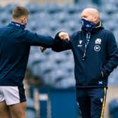 Scotland coach Gregor Townsend with centre James Lang. Picture: Craig Williamson / SNS