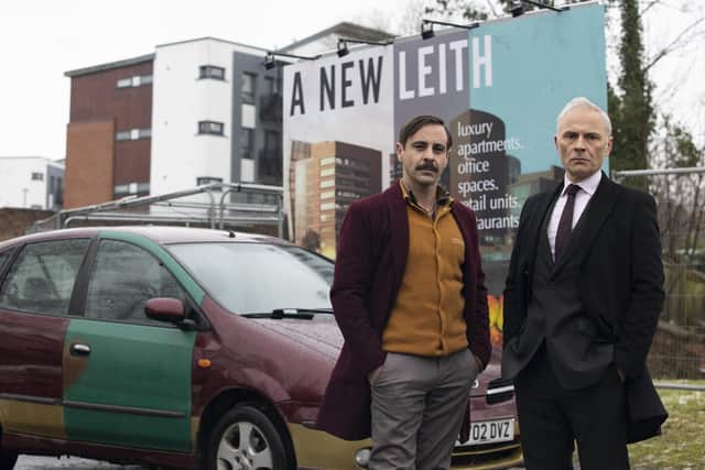 Kenny (Emun Elliot) and Max (Mark Bonnar) go into business together in the new series of Guilt.