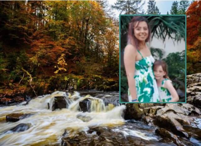 River Braan, Dunkeld, and Brooke Ried, with her daughter Freya Skene, 7.