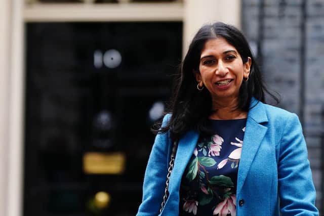 Home secretary Suella Braverman leaves Downing Street after the first Cabinet meeting with Rishi Sunak as Prime Minister. Picture: Victoria Jones/PA Wire