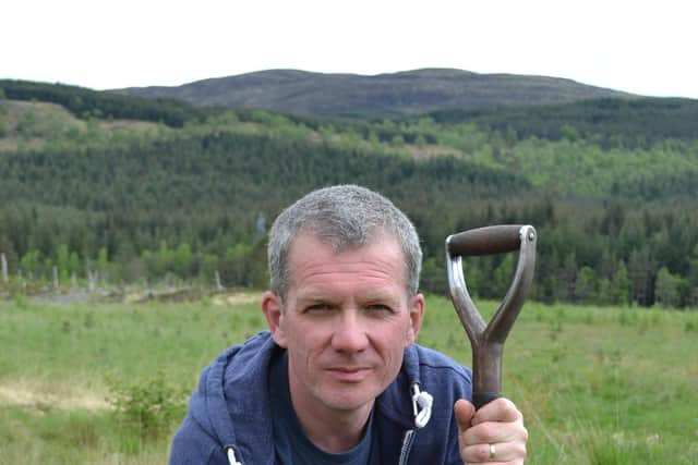 Richard Bunting at Trees for Life's Dundreggan rewilding estate, Scottish Highlands